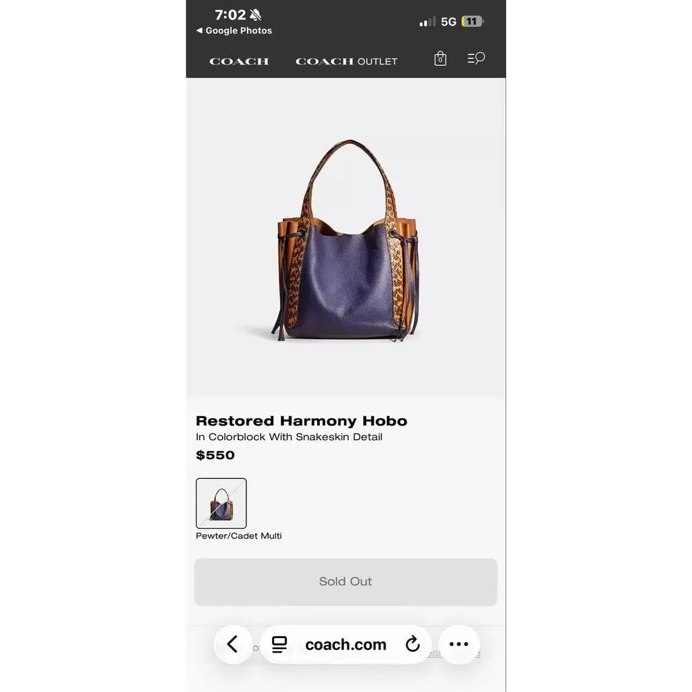 Coach natural pebble